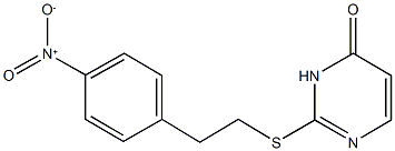 2-[(2-{4-nitrophenyl}ethyl)sulfanyl]-4(3H)-pyrimidinone 结构式