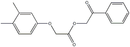 2-oxo-2-phenylethyl (3,4-dimethylphenoxy)acetate 结构式