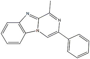 1-methyl-3-phenylpyrazino[1,2-a]benzimidazole 结构式