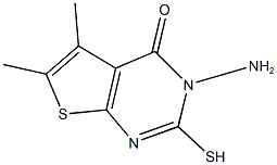 3-amino-5,6-dimethyl-2-sulfanylthieno[2,3-d]pyrimidin-4(3H)-one 结构式