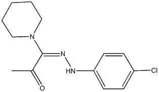 1-[(4-chlorophenyl)hydrazono]-1-(1-piperidinyl)acetone 结构式