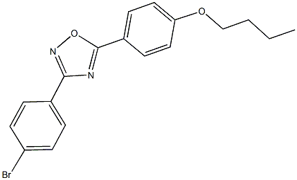 4-[3-(4-bromophenyl)-1,2,4-oxadiazol-5-yl]phenyl butyl ether 结构式