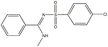 4-chloro-N-[(methylamino)(phenyl)methylene]benzenesulfonamide 结构式