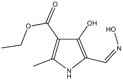 ethyl 4-hydroxy-5-[(hydroxyimino)methyl]-2-methyl-1H-pyrrole-3-carboxylate 结构式