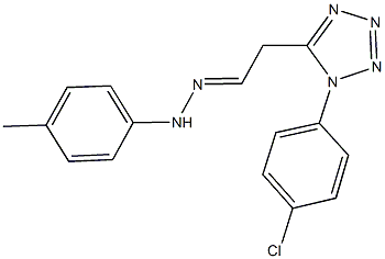 [1-(4-chlorophenyl)-1H-tetraazol-5-yl]acetaldehyde (4-methylphenyl)hydrazone 结构式