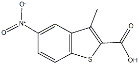 5-nitro-3-methyl-1-benzothiophene-2-carboxylic acid 结构式