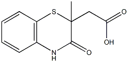 (2-methyl-3-oxo-3,4-dihydro-2H-1,4-benzothiazin-2-yl)acetic acid 结构式