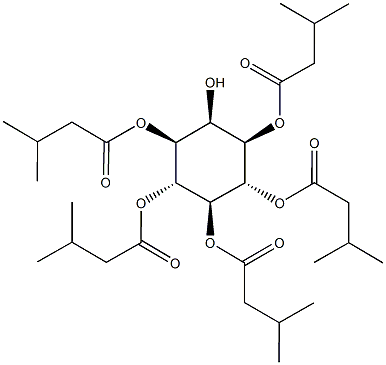 2-hydroxy-3,4,5,6-tetrakis[(3-methylbutanoyl)oxy]cyclohexyl 3-methylbutanoate 结构式