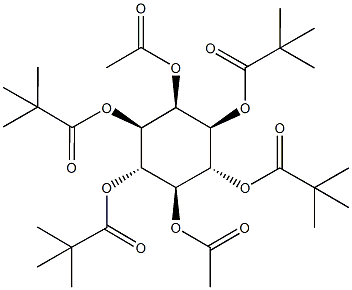 2,5-bis(acetyloxy)-3,4,6-tris[(2,2-dimethylpropanoyl)oxy]cyclohexyl pivalate 结构式