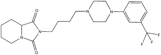 2-(4-{4-[3-(trifluoromethyl)phenyl]-1-piperazinyl}butyl)tetrahydroimidazo[1,5-a]pyridine-1,3(2H,5H)-dione 结构式