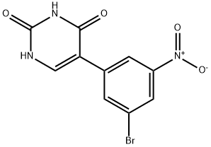 5-{3-bromo-5-nitrophenyl}-2,4(1H,3H)-pyrimidinedione 结构式