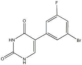 5-(3-bromo-5-fluorophenyl)-2,4(1H,3H)-pyrimidinedione 结构式