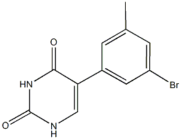 5-(3-bromo-5-methylphenyl)-2,4(1H,3H)-pyrimidinedione 结构式