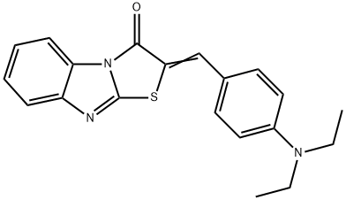 2-[4-(diethylamino)benzylidene][1,3]thiazolo[3,2-a]benzimidazol-3(2H)-one 结构式