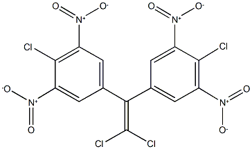 2-chloro-5-[2,2-dichloro-1-(4-chloro-3,5-dinitrophenyl)vinyl]-1,3-dinitrobenzene 结构式