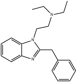 N-[2-(2-benzyl-1H-benzimidazol-1-yl)ethyl]-N,N-diethylamine 结构式