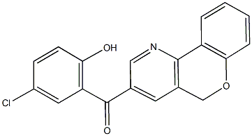 (5-chloro-2-hydroxyphenyl)(5H-chromeno[4,3-b]pyridin-3-yl)methanone 结构式