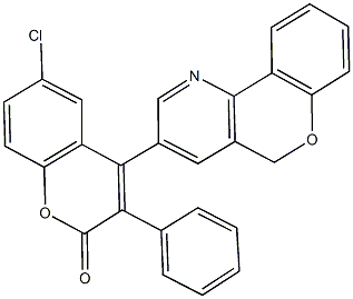 6-chloro-4-(5H-chromeno[4,3-b]pyridin-3-yl)-3-phenyl-2H-chromen-2-one 结构式
