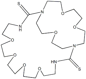 6,9,12,15,23,26,31-heptaoxa-1,3,18,20-tetraazabicyclo[18.8.5]tritriacontane-2,19-dithione 结构式