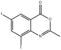 6,8-diiodo-2-methyl-4H-3,1-benzoxazin-4-one 结构式