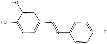 4-{[(4-fluorophenyl)imino]methyl}-2-methoxyphenol 结构式