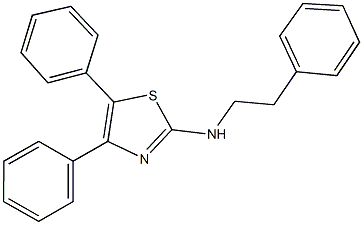 4,5-diphenyl-N-(2-phenylethyl)-1,3-thiazol-2-amine 结构式