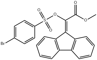 methyl {[(4-bromophenyl)sulfonyl]oxy}(9H-fluoren-9-ylidene)acetate 结构式