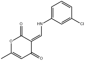 3-[(3-chloroanilino)methylene]-6-methyl-2H-pyran-2,4(3H)-dione 结构式