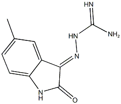 2-(5-methyl-2-oxo-1,2-dihydro-3H-indol-3-ylidene)hydrazinecarboximidamide 结构式