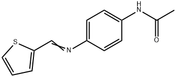 N-{4-[(2-thienylmethylene)amino]phenyl}acetamide 结构式