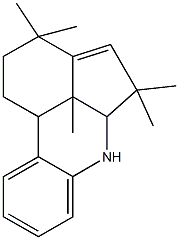 3,3,5,5,10c-pentamethyl-1,2,3,5,5a,6,10b,10c-octahydrocyclopenta[gh]phenanthridine 结构式