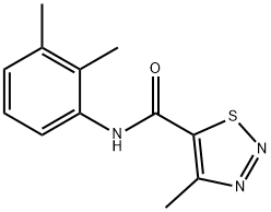 N-(2,3-dimethylphenyl)-4-methyl-1,2,3-thiadiazole-5-carboxamide 结构式