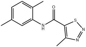 N-(2,5-dimethylphenyl)-4-methyl-1,2,3-thiadiazole-5-carboxamide 结构式