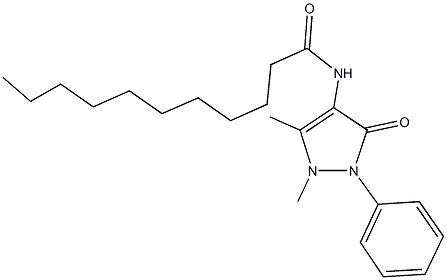 N-(1,5-dimethyl-3-oxo-2-phenyl-2,3-dihydro-1H-pyrazol-4-yl)undecanamide 结构式