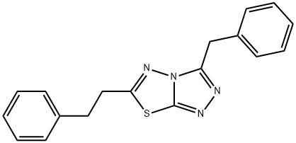 3-benzyl-6-(2-phenylethyl)[1,2,4]triazolo[3,4-b][1,3,4]thiadiazole 结构式