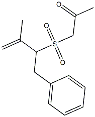 1-[(1-benzyl-2-methyl-2-propenyl)sulfonyl]acetone 结构式