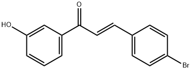 3-(4-bromophenyl)-1-(3-hydroxyphenyl)-2-propen-1-one 结构式