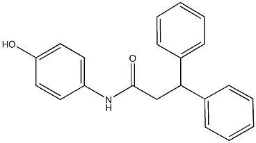 N-(4-hydroxyphenyl)-3,3-diphenylpropanamide 结构式