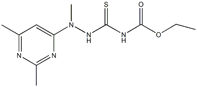 ethyl [2-(2,6-dimethyl-4-pyrimidinyl)-2-methylhydrazino]carbothioylcarbamate 结构式