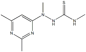 2-(2,6-dimethyl-4-pyrimidinyl)-N,2-dimethylhydrazinecarbothioamide 结构式