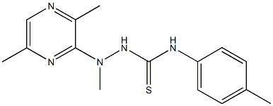 2-(3,6-dimethyl-2-pyrazinyl)-2-methyl-N-(4-methylphenyl)hydrazinecarbothioamide 结构式