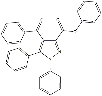 phenyl 4-benzoyl-1,5-diphenyl-1H-pyrazole-3-carboxylate 结构式