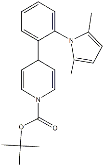 tert-butyl 4-[2-(2,5-dimethyl-1H-pyrrol-1-yl)phenyl]-1(4H)-pyridinecarboxylate 结构式