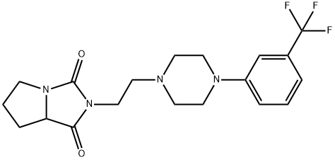 2-(2-{4-[3-(trifluoromethyl)phenyl]-1-piperazinyl}ethyl)tetrahydro-1H-pyrrolo[1,2-c]imidazole-1,3(2H)-dione 结构式
