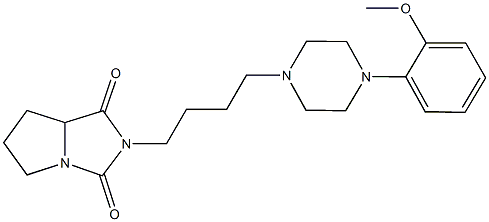 2-{4-[4-(2-methoxyphenyl)-1-piperazinyl]butyl}tetrahydro-1H-pyrrolo[1,2-c]imidazole-1,3(2H)-dione 结构式