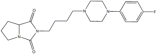 2-{4-[4-(4-fluorophenyl)-1-piperazinyl]butyl}tetrahydro-1H-pyrrolo[1,2-c]imidazole-1,3(2H)-dione 结构式