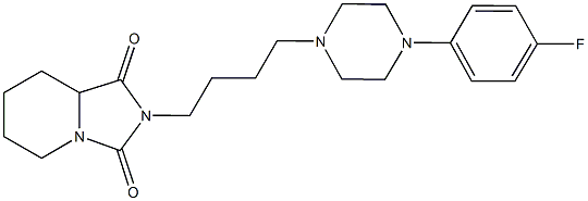 2-{4-[4-(4-fluorophenyl)-1-piperazinyl]butyl}tetrahydroimidazo[1,5-a]pyridine-1,3(2H,5H)-dione 结构式