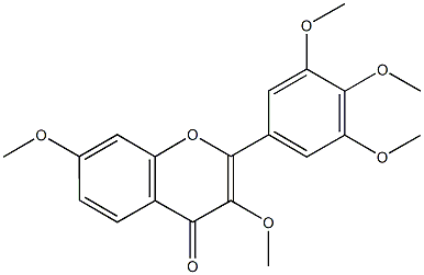 3,7-dimethoxy-2-(3,4,5-trimethoxyphenyl)-4H-chromen-4-one 结构式