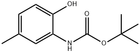 (2-羟基-5-甲基苯基)氨基甲酸叔丁酯 结构式