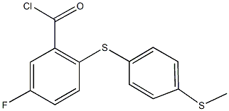 5-fluoro-2-{[4-(methylsulfanyl)phenyl]sulfanyl}benzoyl chloride 结构式